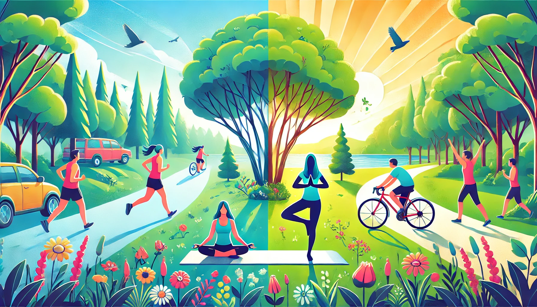 Person engaging in healthy activities